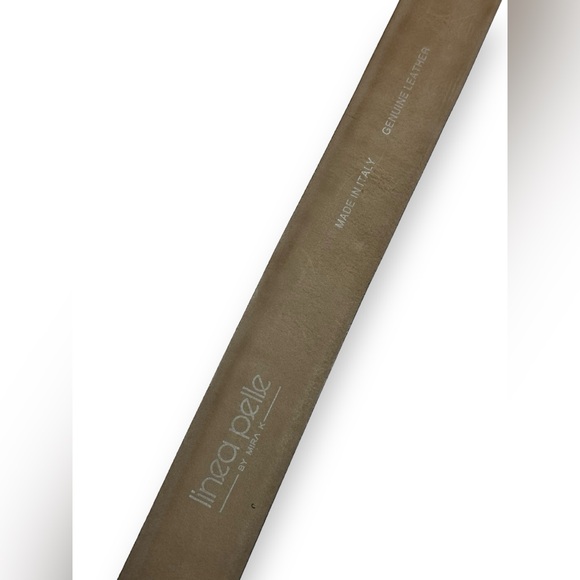 Linea Pelle Cowhide and Polished Leather Belt - Picture 3 of 4